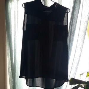 Sheer black blouse